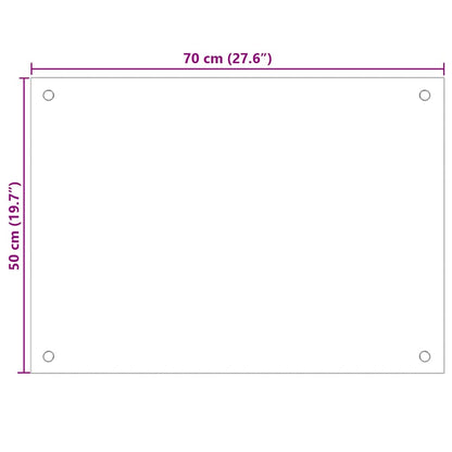 Paraschizzi per Cucina 2 pz Neri 70x50 cm in Vetro Temperato