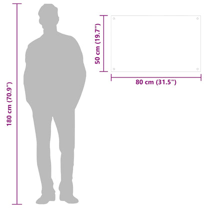 Paraschizzi per Cucina 2 pz Neri 80x50 cm in Vetro Temperato