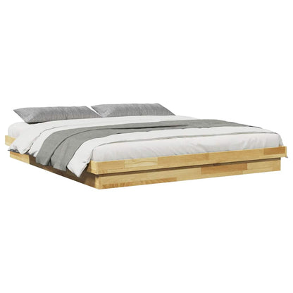 Struttura Letto Senza Materasso in Legno Massello di Rovere - homemem39