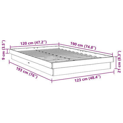 Struttura Letto Senza Materasso 120x190 cm in Legno di Rovere - homemem39