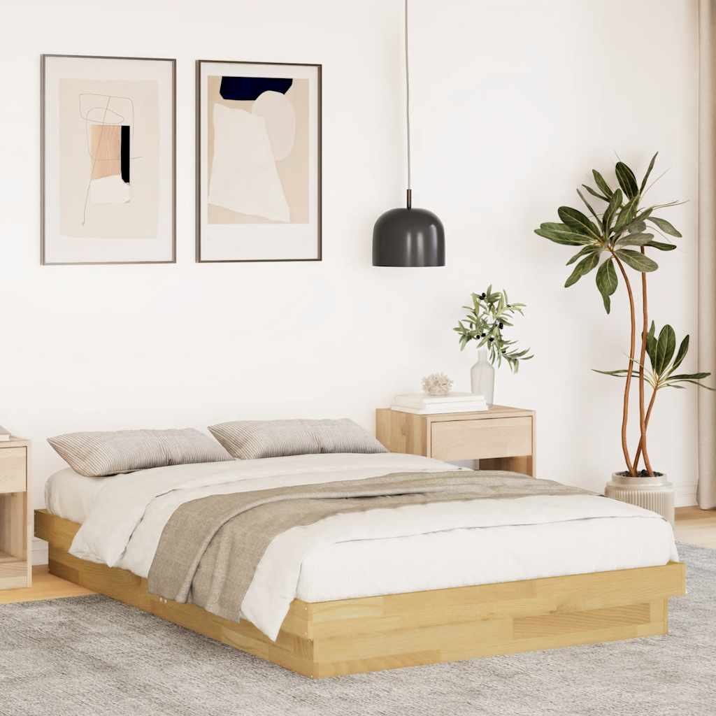 Struttura Letto Senza Materasso 120x190 cm in Legno di Rovere - homemem39