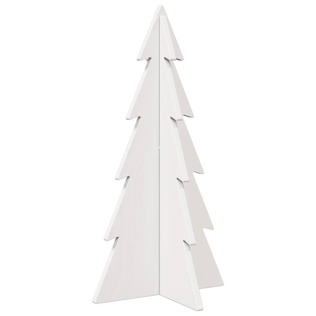 Albero di Natale Decorativo Bianco 59,5 cm in Legno di Pino - homemem39