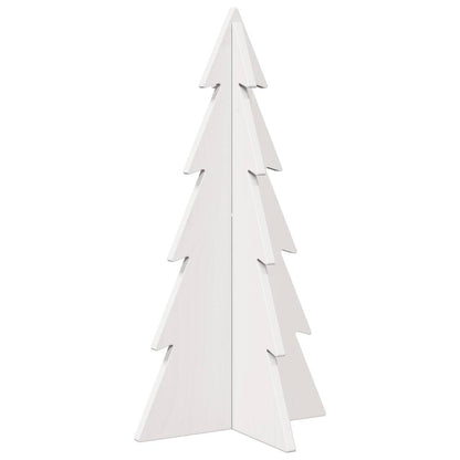 Albero di Natale Decorativo Bianco 59,5 cm in Legno di Pino