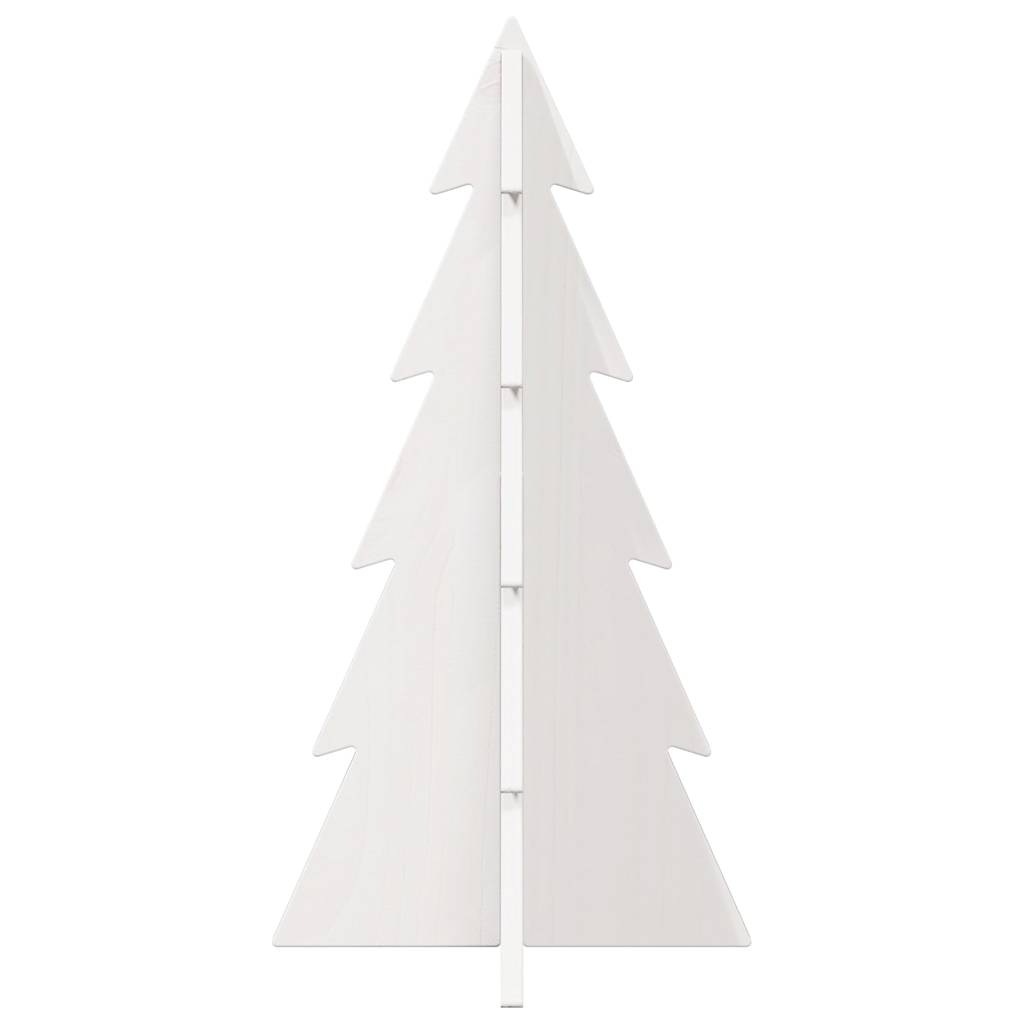 Albero di Natale Decorativo Bianco 59,5 cm in Legno di Pino