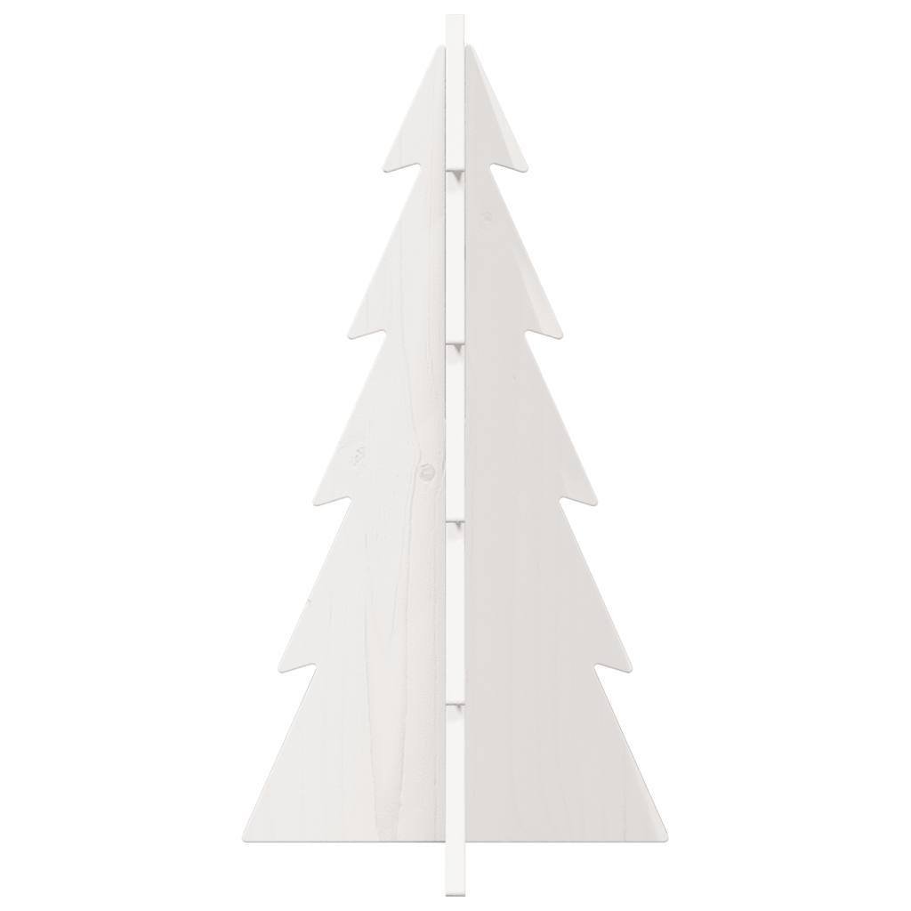 Albero di Natale Decorativo Bianco 59,5 cm in Legno di Pino - homemem39