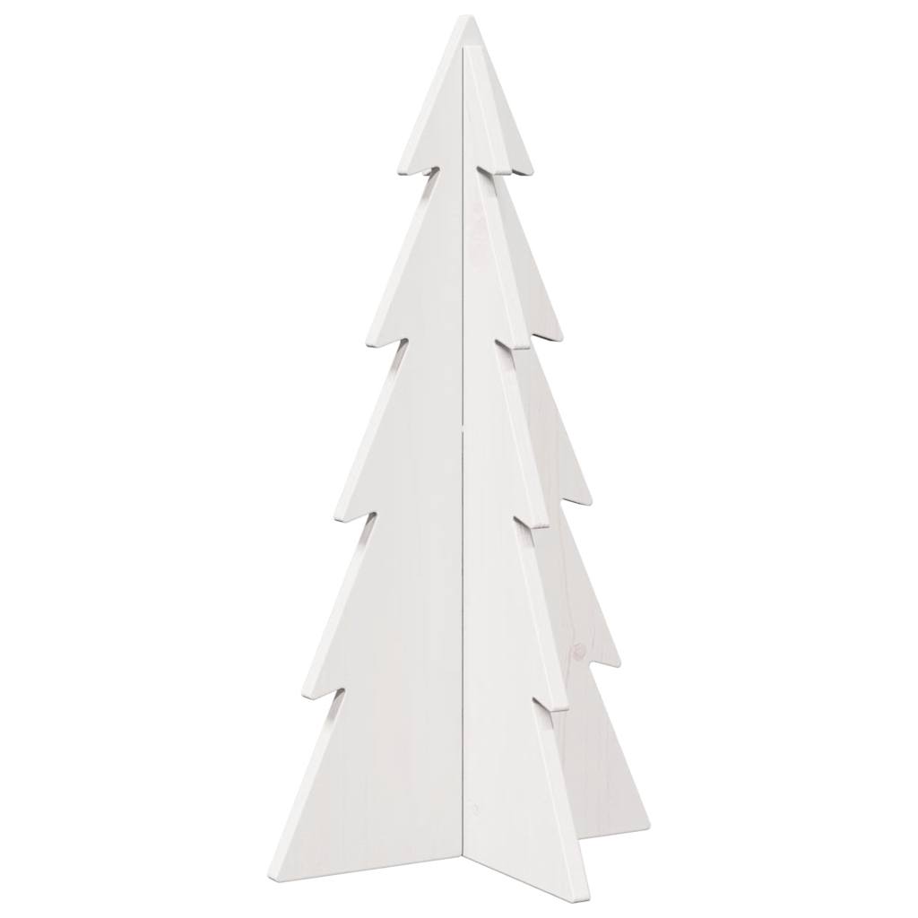 Albero di Natale Decorativo Bianco 59,5 cm in Legno di Pino