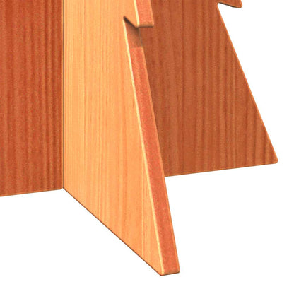 Albero di Natale Marrone Cera 80 cm in Legno Massello di Pino