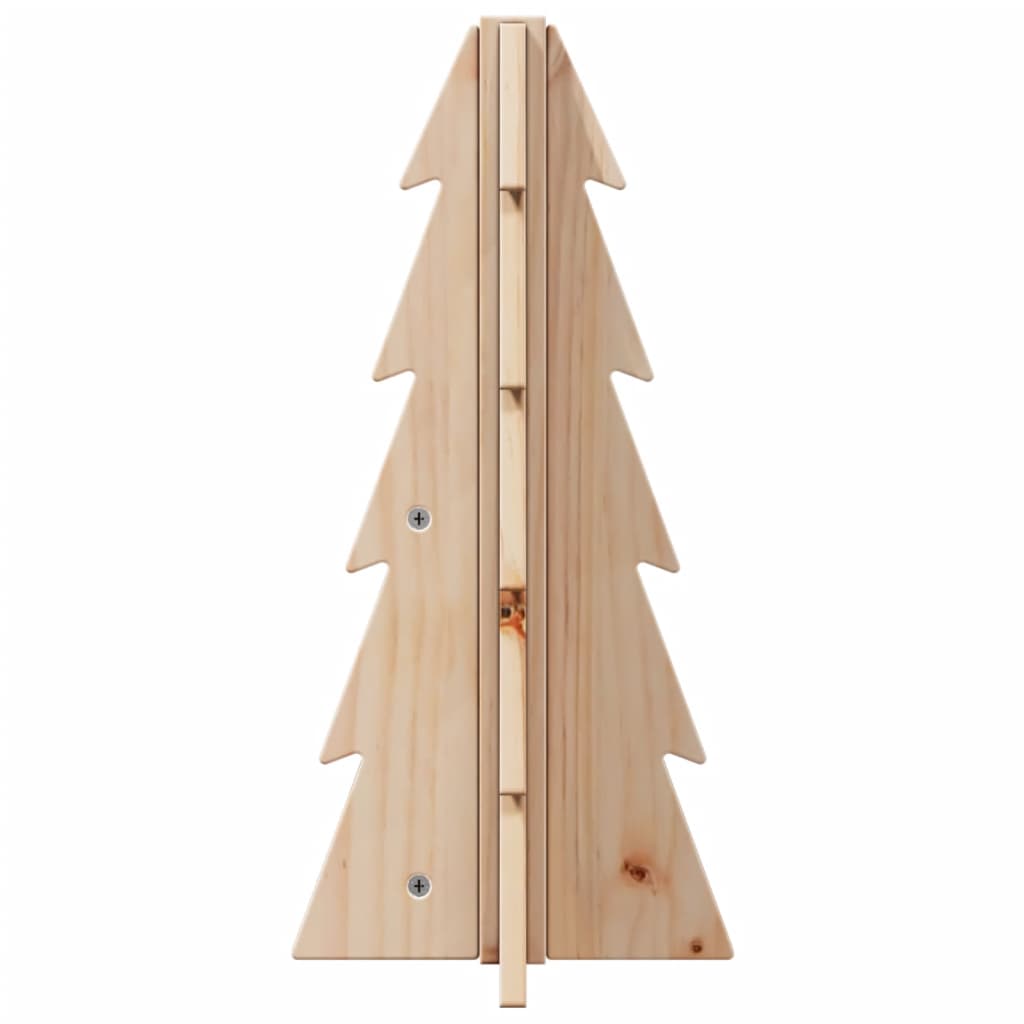 Albero di Natale Decorativo in Legno 49 cm Legno Massello Pino