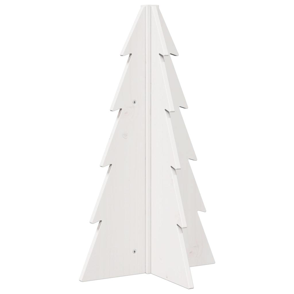 Albero di Natale Decorativo Bianco 69,5 cm in Legno di Pino - homemem39