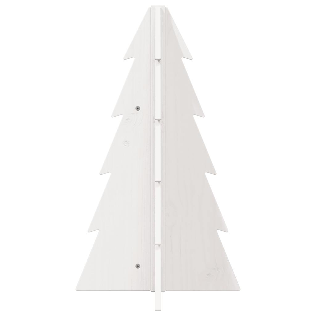 Albero di Natale Decorativo Bianco 69,5 cm in Legno di Pino