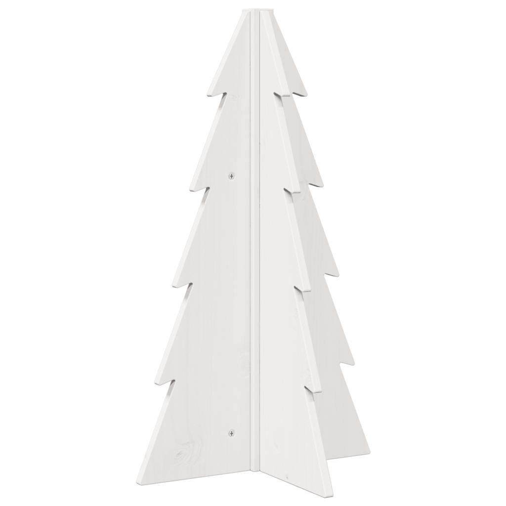 Albero di Natale Decorativo Bianco 69,5 cm in Legno di Pino - homemem39