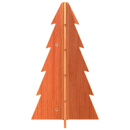 Albero di Natale Marrone Cera 69,5 cm in Legno Massello di Pino