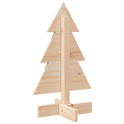 Albero di Natale Decorativo in Legno 60 cm Legno Massello Pino