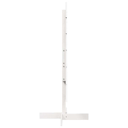 Albero di Natale Decorativo Bianco 120cm Legno Massello di Pino