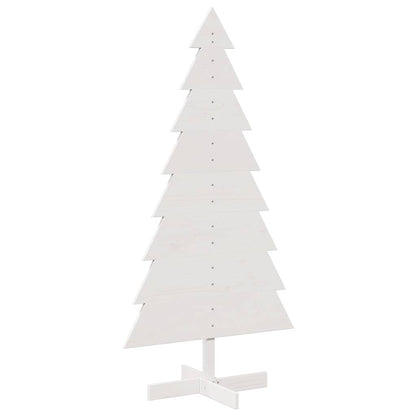 Albero di Natale Decorativo Bianco 150 cm in Legno di Pino - homemem39