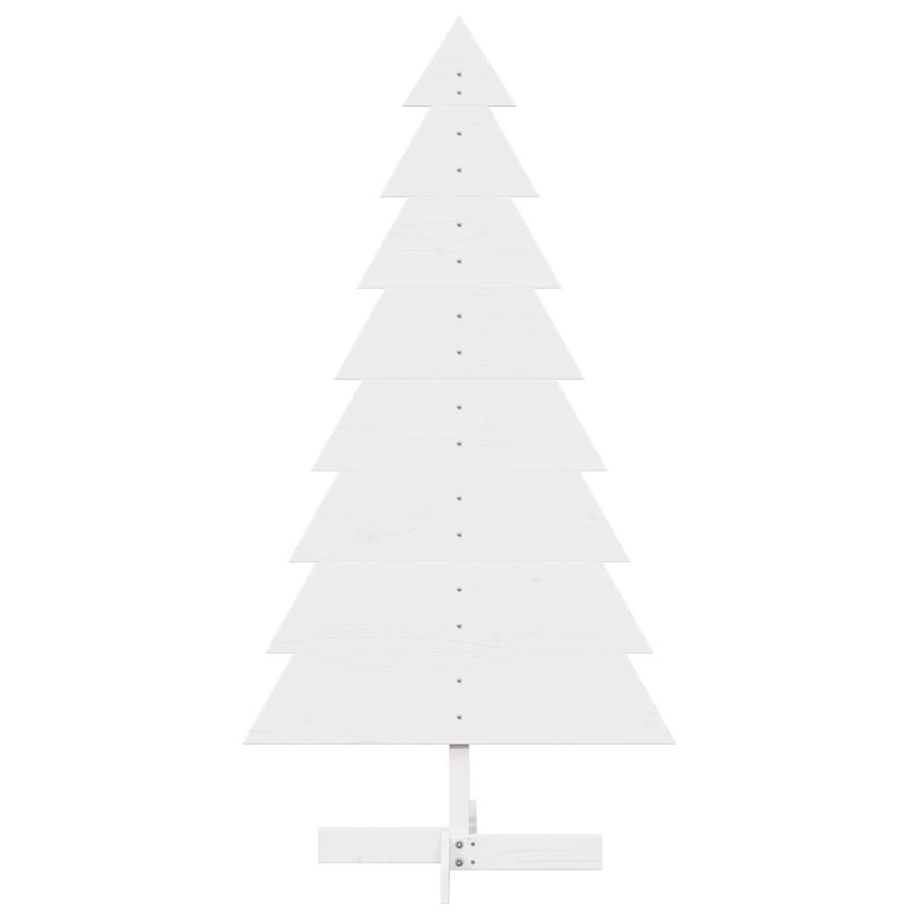 Albero di Natale Decorativo Bianco 150 cm in Legno di Pino