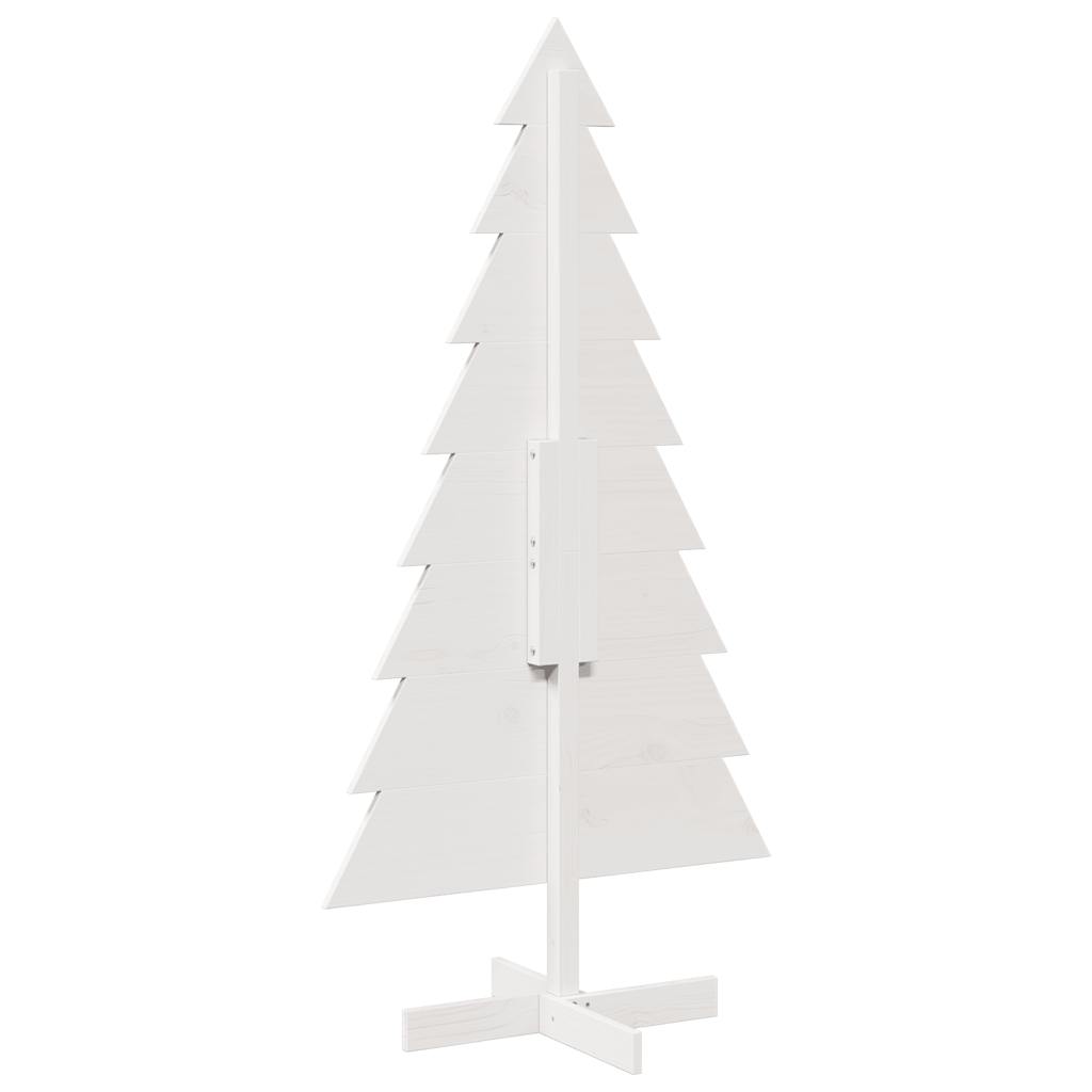 Albero di Natale Decorativo Bianco 150 cm in Legno di Pino