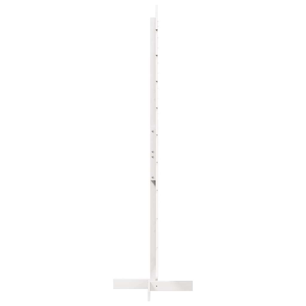 Albero di Natale Decorativo Bianco 180cm Legno Massello di Pino