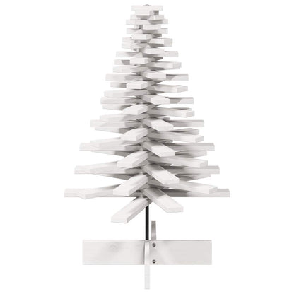 Albero di Natale Decorativo Bianco 100 cm in Legno di Pino - homemem39