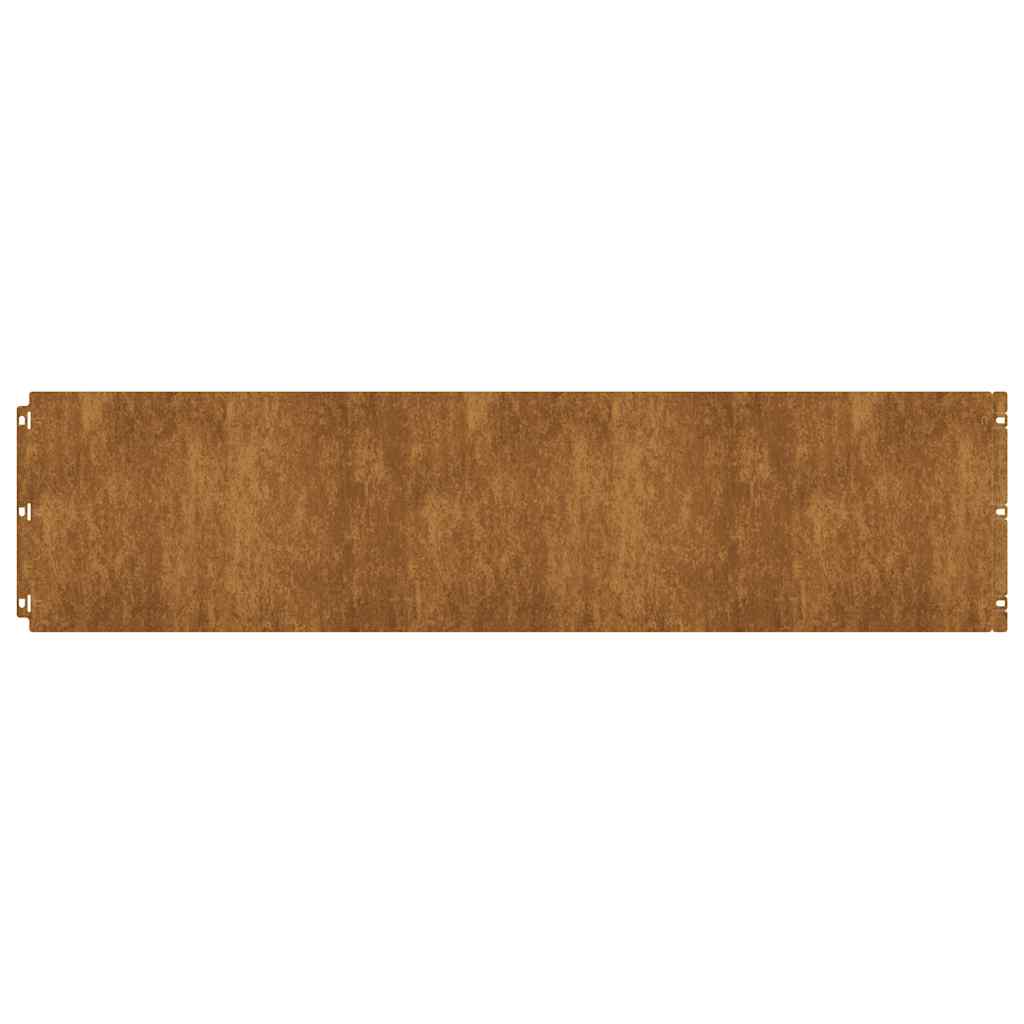 Bordure per Prato 20 pz 25x103 cm Flessibile Acciaio Corten | homemem39