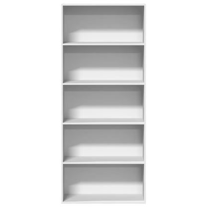 Libreria Bianca 80x30x189 cm in Legno Multistrato | homemem39