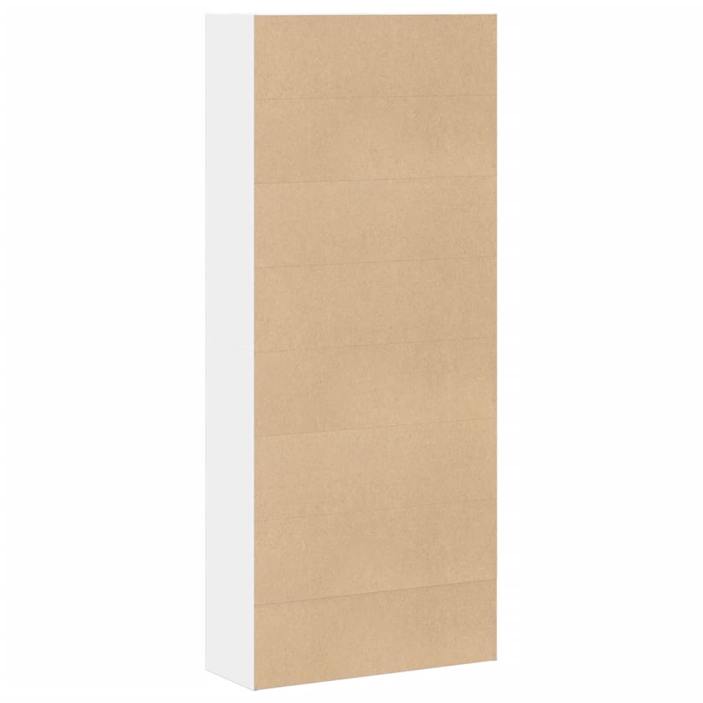 Libreria Bianca 80x30x189 cm in Legno Multistrato | homemem39