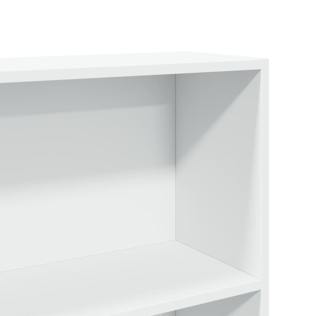 Libreria Bianca 80x30x189 cm in Legno Multistrato | homemem39