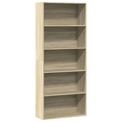 Libreria Rovere Sonoma 80x30x189 cm in Legno Multistrato | homemem39