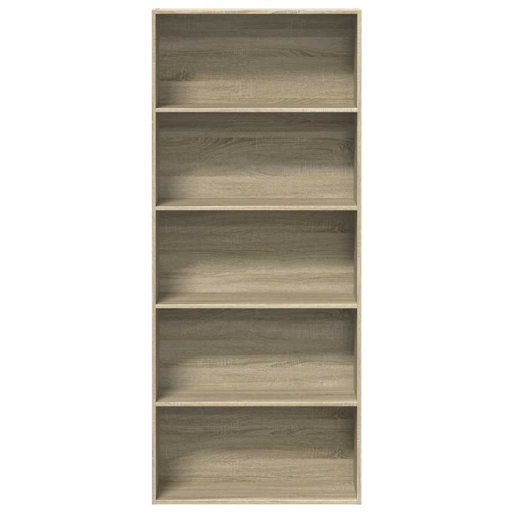 Libreria Rovere Sonoma 80x30x189 cm in Legno Multistrato | homemem39
