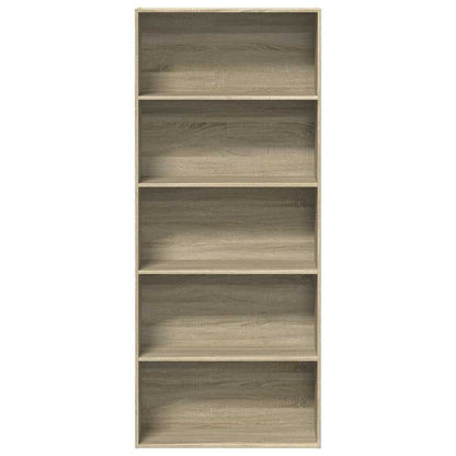 Libreria Rovere Sonoma 80x30x189 cm in Legno Multistrato | homemem39