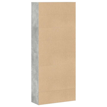 Libreria Grigio Cemento 80x30x189 cm in Legno Multistrato | homemem39