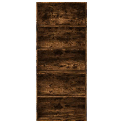 Libreria Rovere Fumo 80x30x189 cm in Legno Multistrato | homemem39