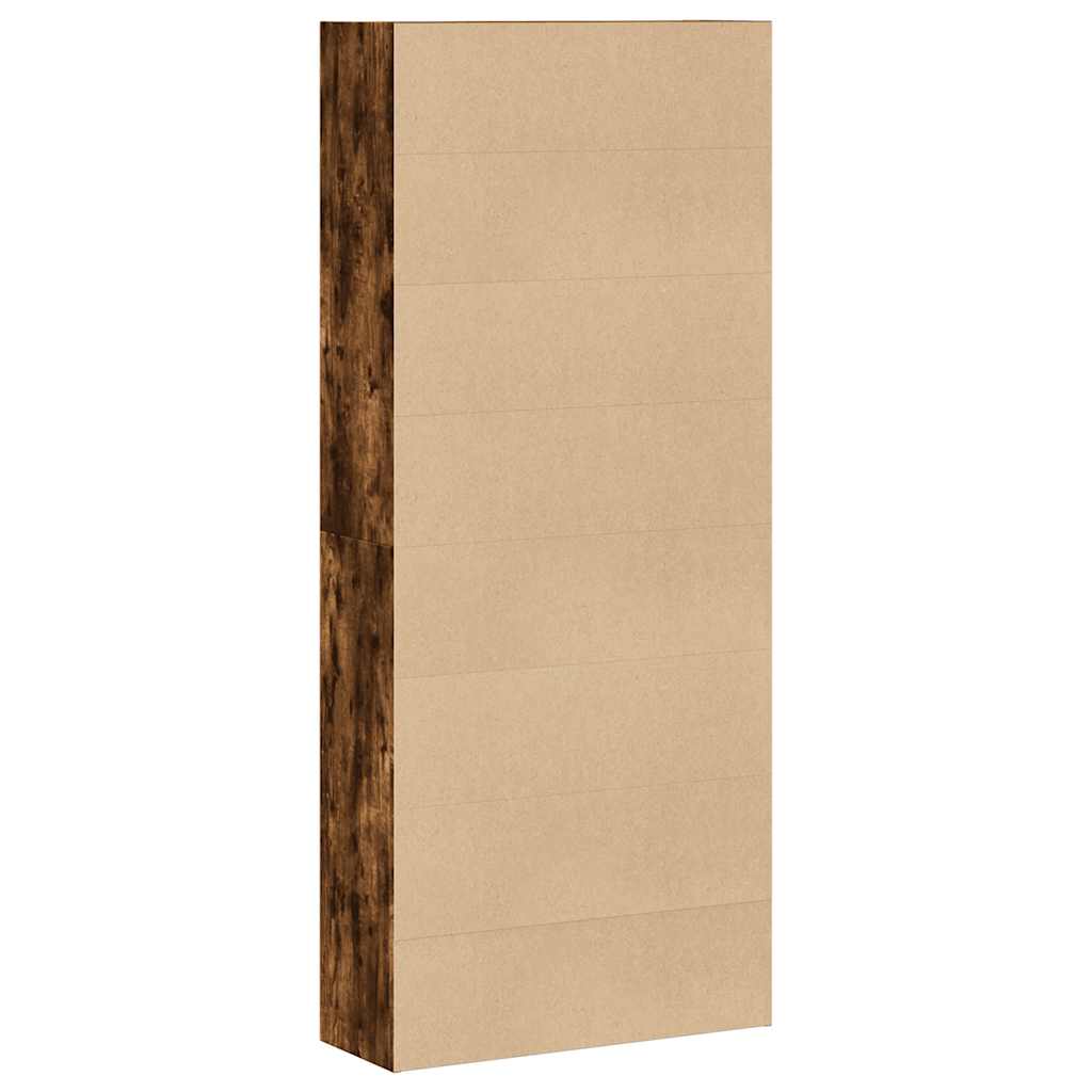 Libreria Rovere Fumo 80x30x189 cm in Legno Multistrato | homemem39