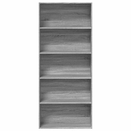Libreria Grigio Sonoma 80x30x189 cm in Legno Multistrato | homemem39