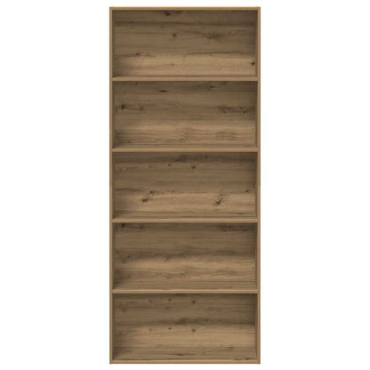 Libreria Rovere Artigianale 80x30x189 cm in Legno Multistrato
