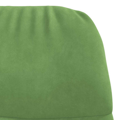 Poltrona Relax con Poggiapiedi Verde Chiaro in Velluto | homemem39