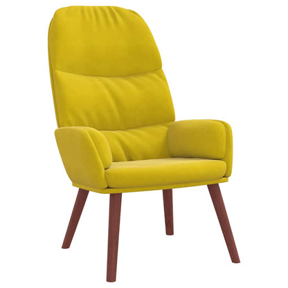 Poltrona Relax con Poggiapiedi Giallo in Velluto | homemem39