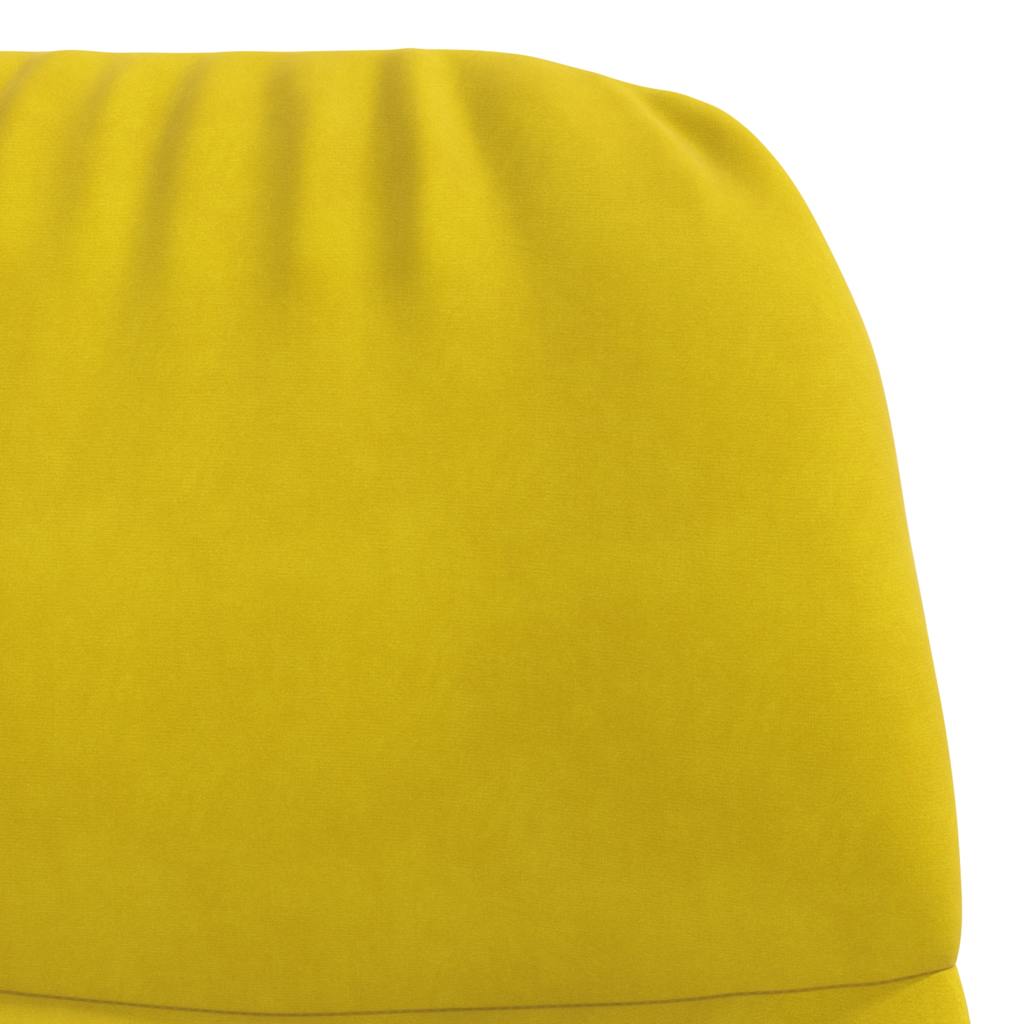 Poltrona Relax con Poggiapiedi Giallo in Velluto | homemem39
