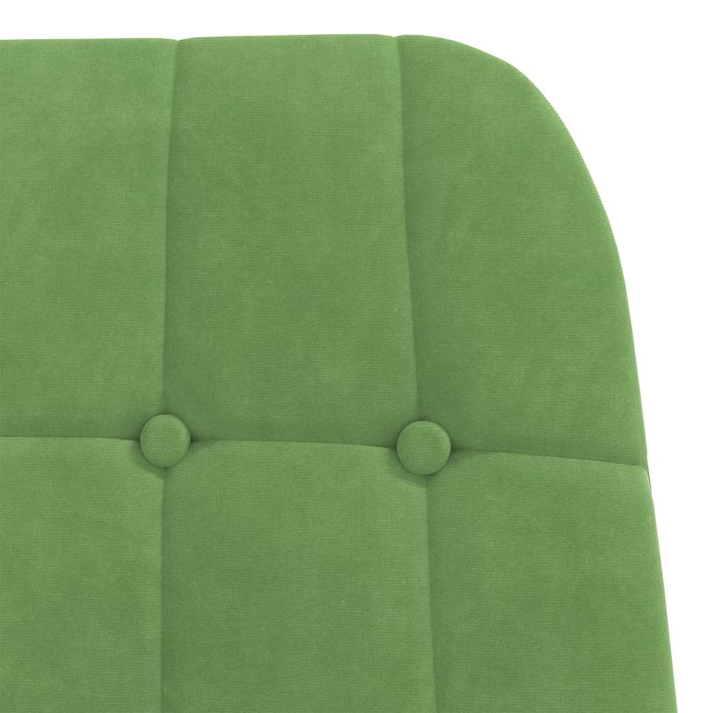 Poltrona Relax con Poggiapiedi Verde Chiaro in Velluto | homemem39