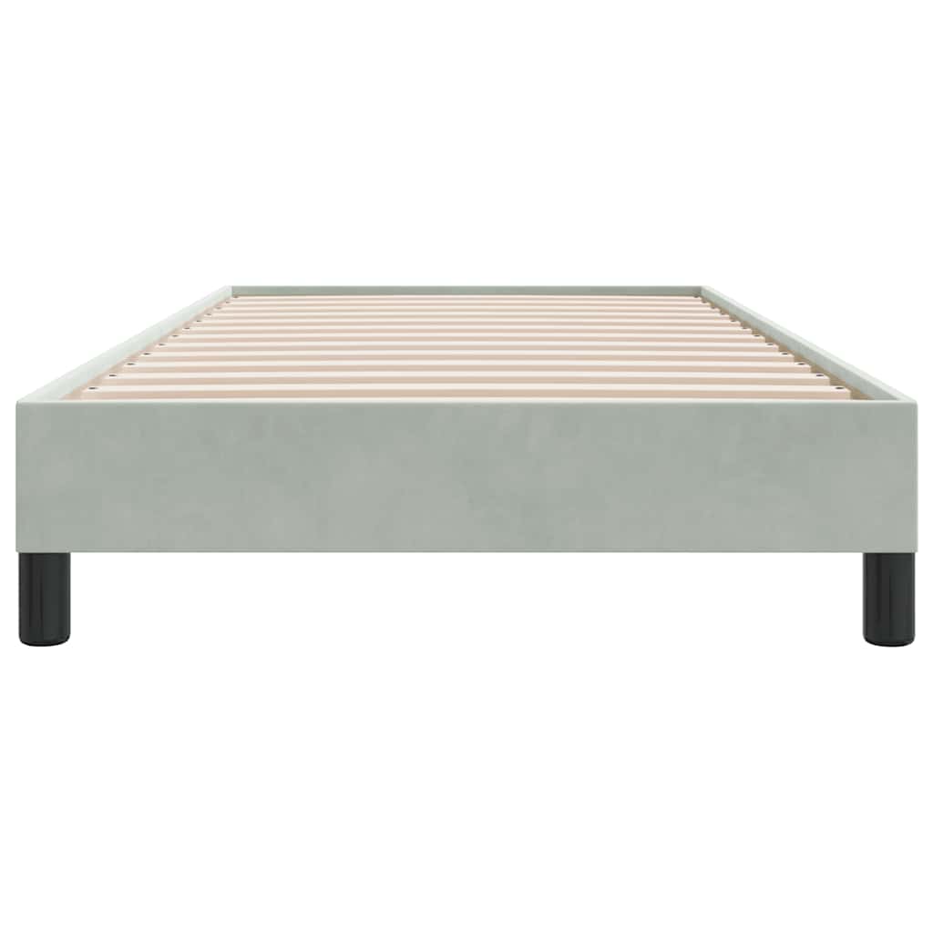 Giroletto Molle senza Materasso Grigio Chiaro 80x210 cm Velluto | homemem39