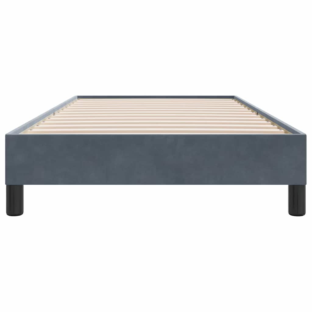 Giroletto a Molle senza Materasso Grigio Scuro 80x210cm Velluto | homemem39