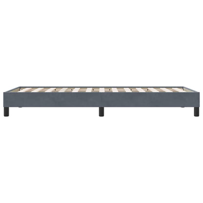 Giroletto a Molle senza Materasso Grigio Scuro 80x210cm Velluto | homemem39