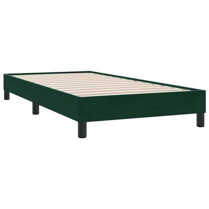 Giroletto a Molle senza Materasso Verde Scuro 80x210 cm Velluto | homemem39