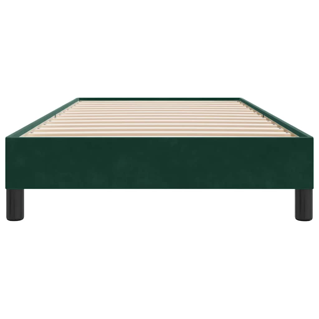 Giroletto a Molle senza Materasso Verde Scuro 80x210 cm Velluto | homemem39