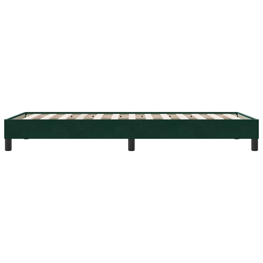 Giroletto a Molle senza Materasso Verde Scuro 80x210 cm Velluto | homemem39