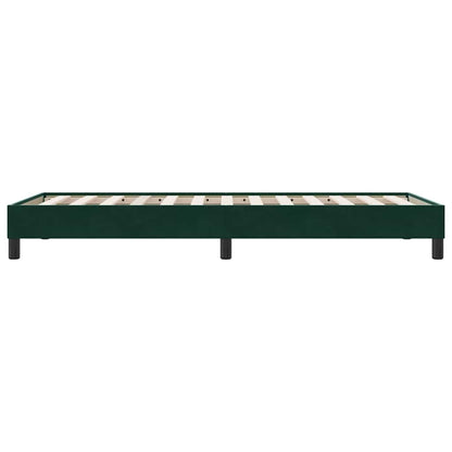 Giroletto a Molle senza Materasso Verde Scuro 80x210 cm Velluto | homemem39
