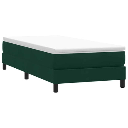 Giroletto a Molle senza Materasso Verde Scuro 80x210 cm Velluto | homemem39