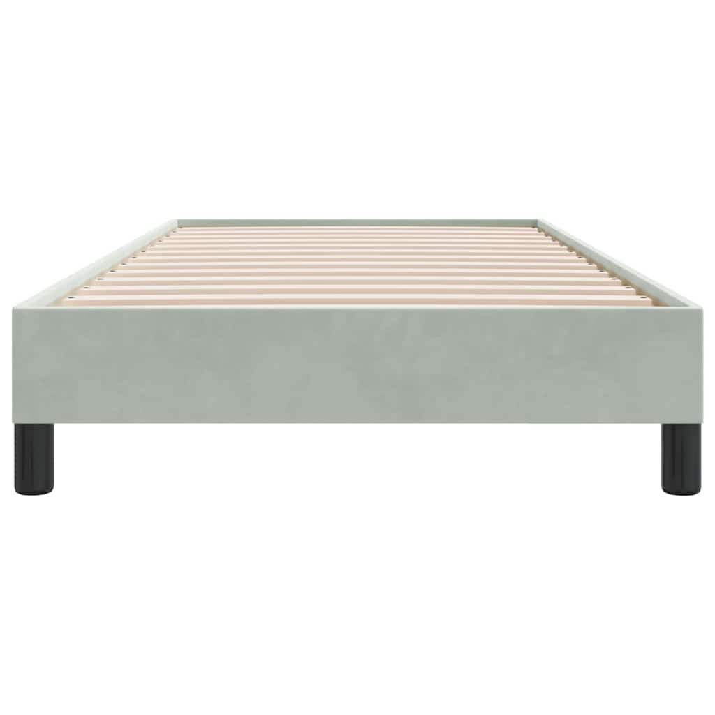 Giroletto Molle senza Materasso Grigio Chiaro 90x210 cm Velluto