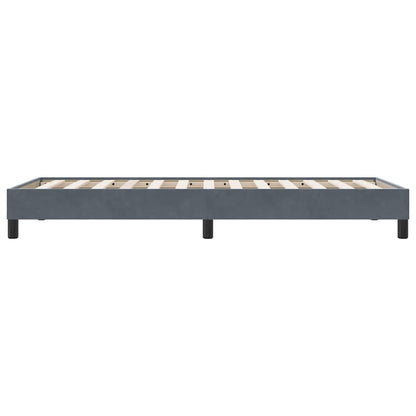 Giroletto a Molle senza Materasso Grigio Scuro 90x210cm Velluto | homemem39