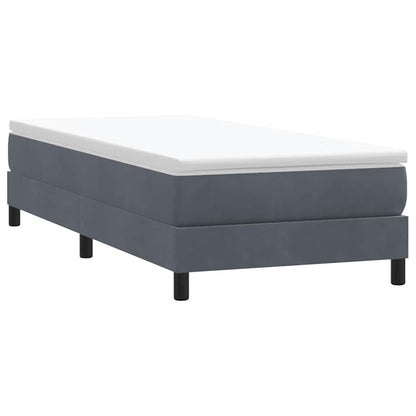 Giroletto a Molle senza Materasso Grigio Scuro 90x210cm Velluto | homemem39